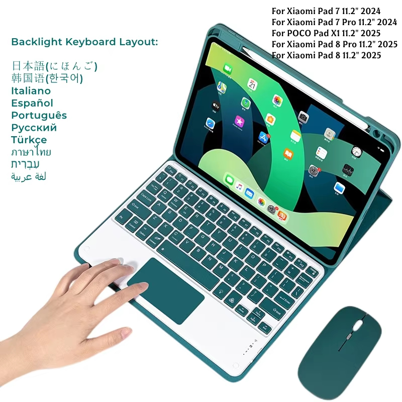 Gaming Keyboard Mechanical Wireless - バックライトキーボードケースマウス Xiaomi Pad 8/8 Pro 11.2インチ