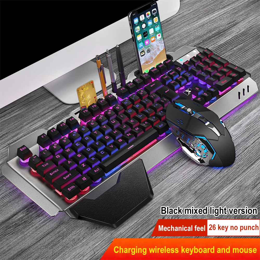 Gaming Keyboard Mechanical Wireless - K680充電式ワイヤレスキーボードとマウス,2.4g,ゲーム,コンピューター,オフィス,スポーツに適しています