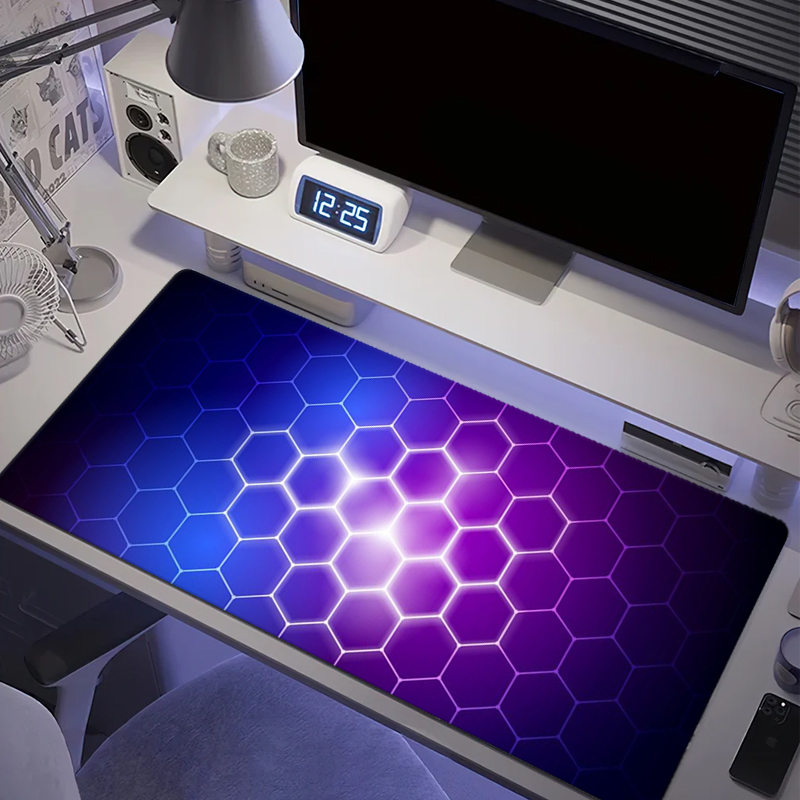 Gaming Keyboard And Mouse Pad - ハニカムシリーズマウスパッド大型コンピュータオフィスゲームテーブルマットXXLゴム製滑り止めゲーミングキーボードマウスパッドロングデスクパッド
