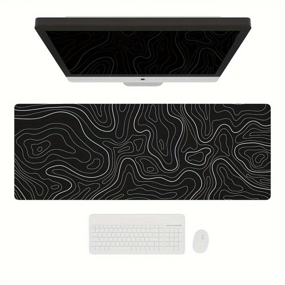 Gaming Keyboard And Mouse Pad - プロフェッショナルゲーミング地形形状ゲーミングマウスパッド滑り止め耐摩耗性キーボードパッドテーブルマットオフィス用