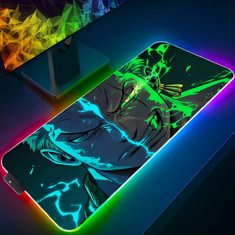 Gaming Keyboard Brands - ワンピースゾロマウスパッド RGB ゲームアクセサリー Gabinete ゲーマー PC