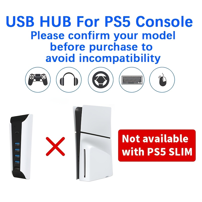 PS5コンソール用5 in 1 USBハブ、USB Cスプリ - Gaming Keyboard Splitter のレビューと価格