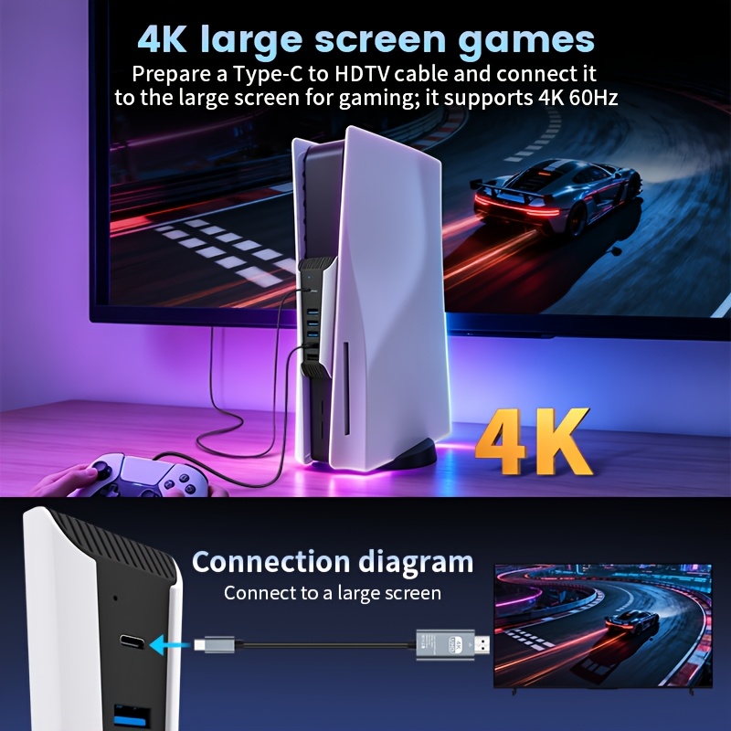 PS5コンソール用5 in 1 USBハブ、USB Cスプリ - Gaming Keyboard Splitter のレビューと価格