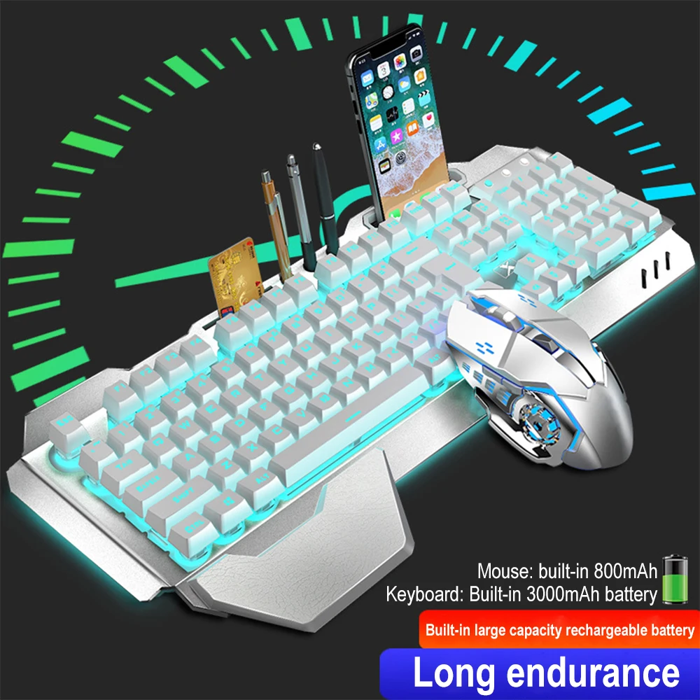 K680充電式ワイヤレスキーボードとマウス,2.4g,ゲーム - Gaming Keyboard Mechanical Wireless のレビューと価格