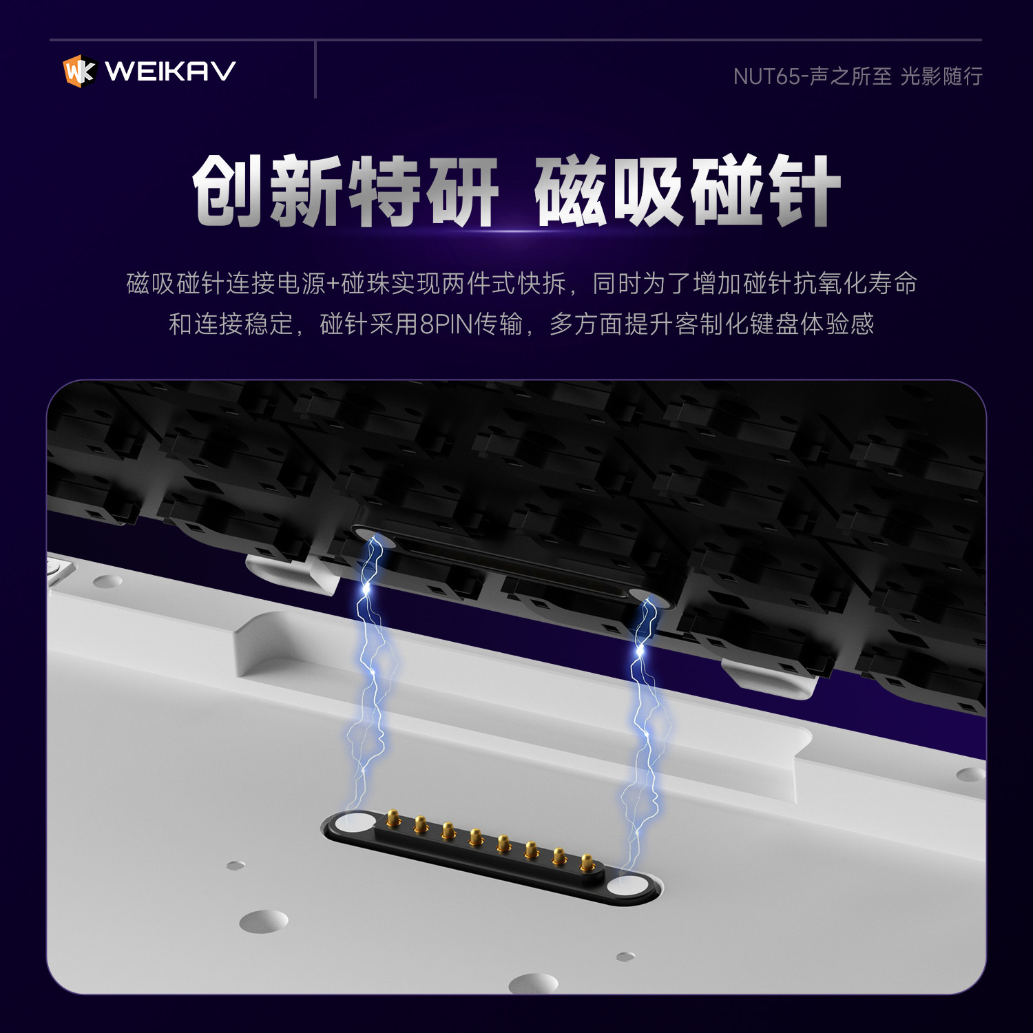 新しい Weikav Nut65 アルミメカニカルキーボード - Gaming Keyboard Mechanical Wireless のレビューと価格