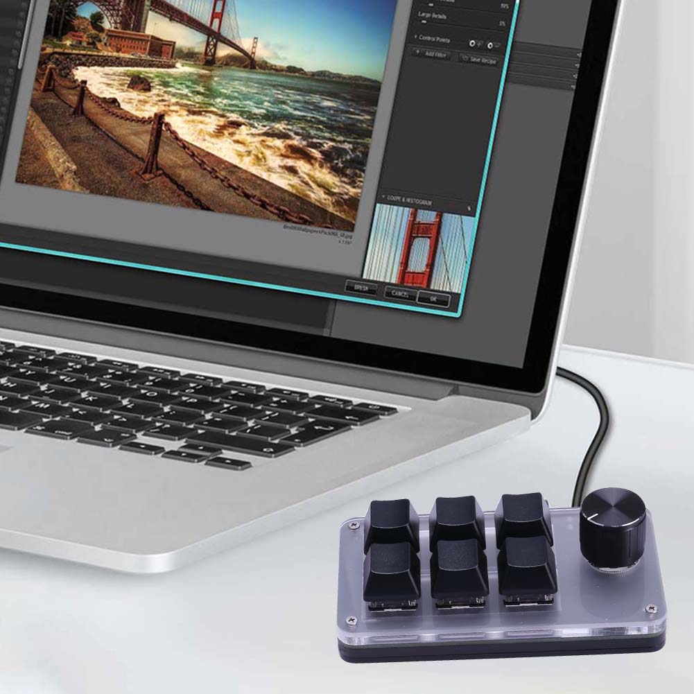 6キー1ノブ片手メカニカルゲーミングキーボードホットスワップ - Gaming Keyboard 1 Hand のレビューと価格