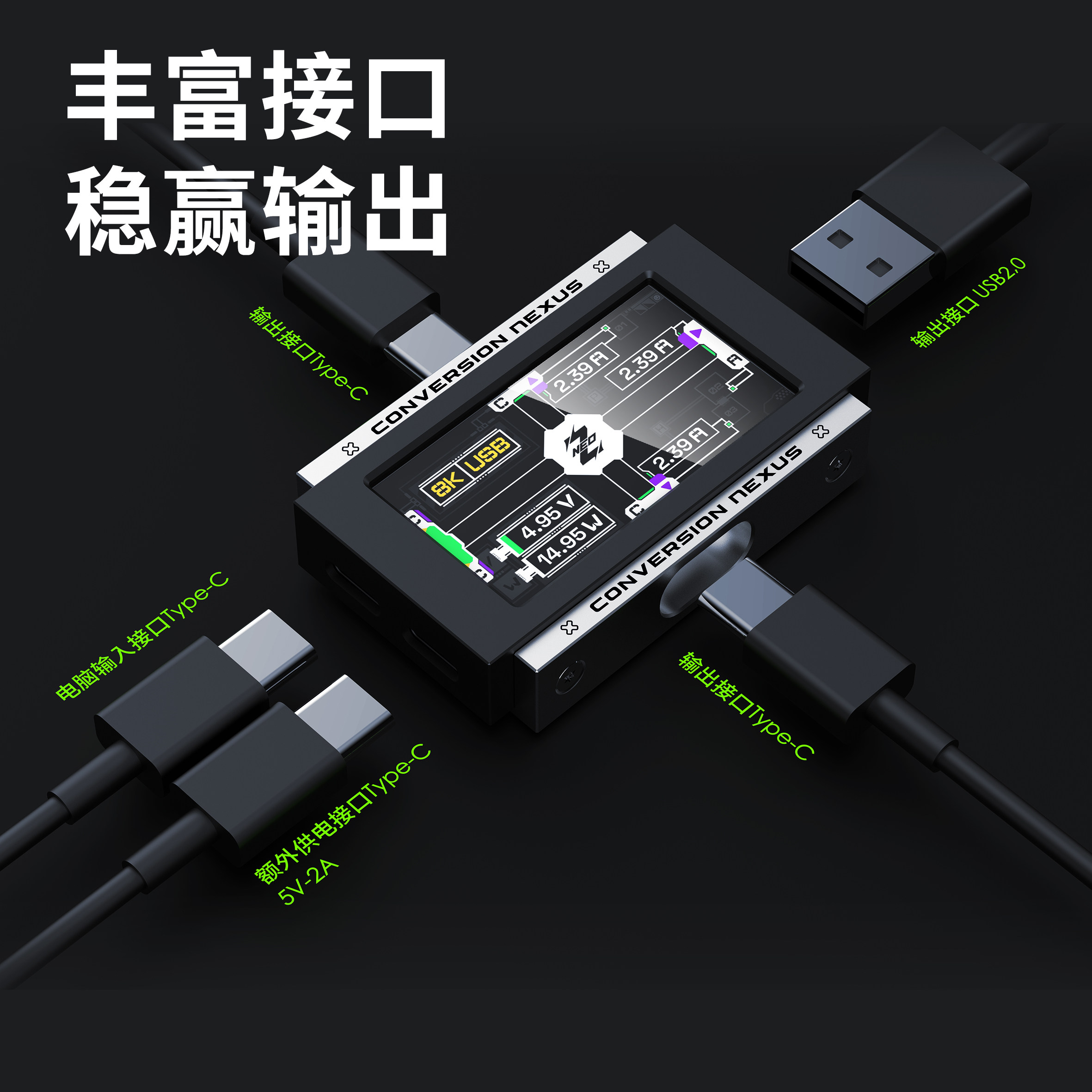 2-in-3-out ゲーミング USB ハブ 独立電源供給 - Gaming Keyboard Splitter のレビューと価格