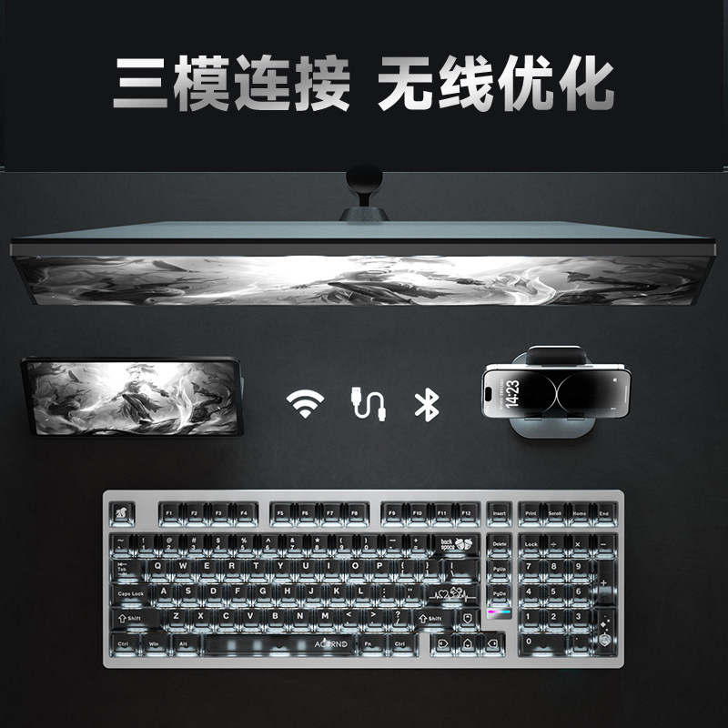 Weika Max102 アルミケースワイヤレスメカニカルキ - Gaming Keyboard Mechanical Wireless のレビューと価格