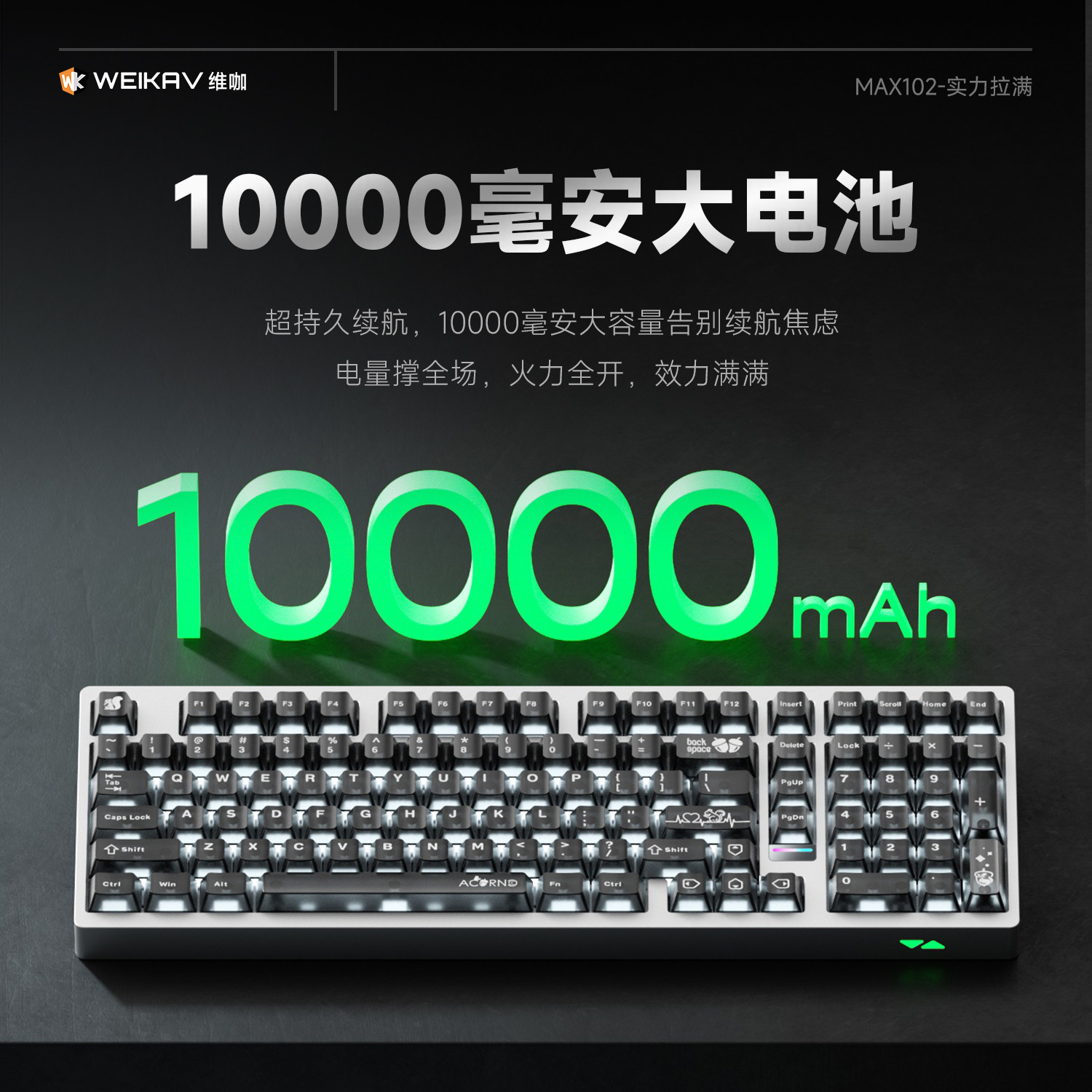 Weika Max102 アルミケースワイヤレスメカニカルキ - Gaming Keyboard Mechanical Wireless のレビューと価格