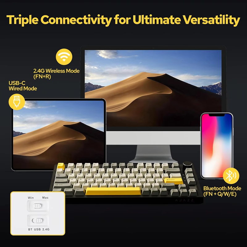 AK820/AK820Pro ゲーミングメカニカルキーボード - Gaming Keyboard Mechanical Wireless のレビューと価格