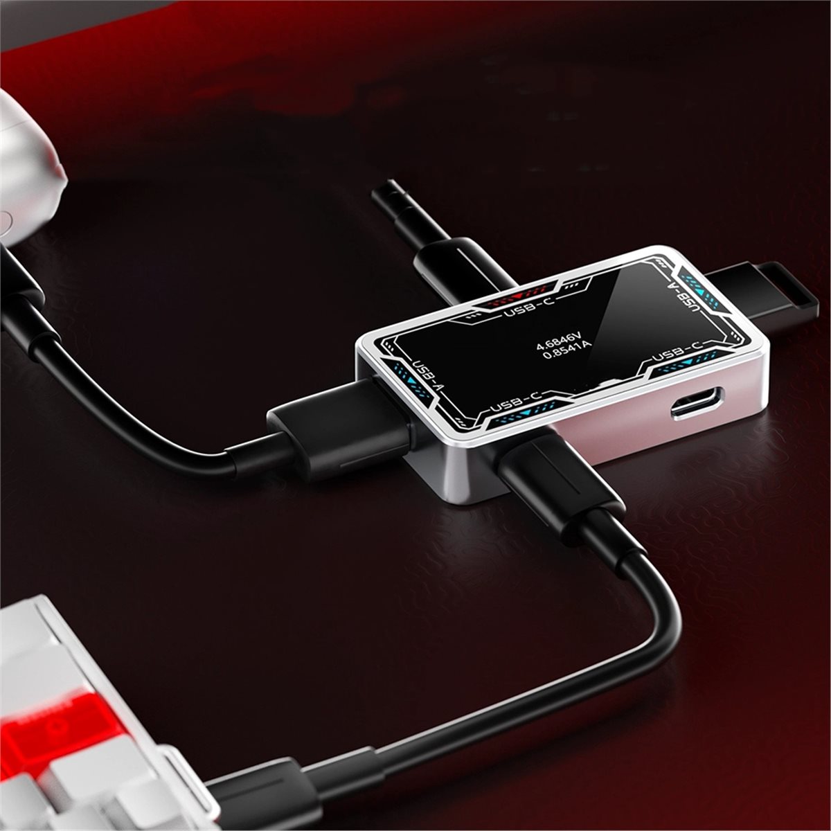 A85P ゲーミング USB ハブ 8K 高速 Type-C - Gaming Keyboard Splitter のレビューと価格