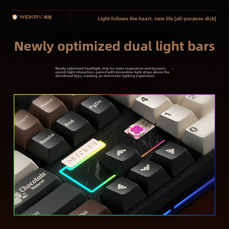 WEIKAV NUT108 メカニカルキーボード アルミ合金 - Gaming Keyboard Mechanical Wireless のレビューと価格