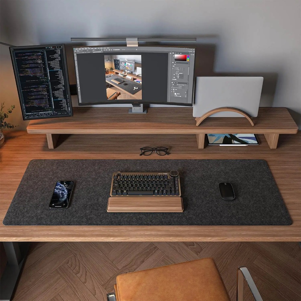 フェルトデスクマット コンピューターマット デスク用(31. - Gaming Keyboard And Mouse Pad のレビューと価格