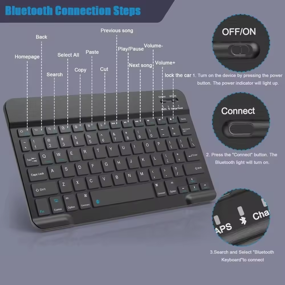 Bluetooth ワイヤレスキーボード携帯電話タブレットキ - Gaming Keyboard Mechanical Wireless のレビューと価格