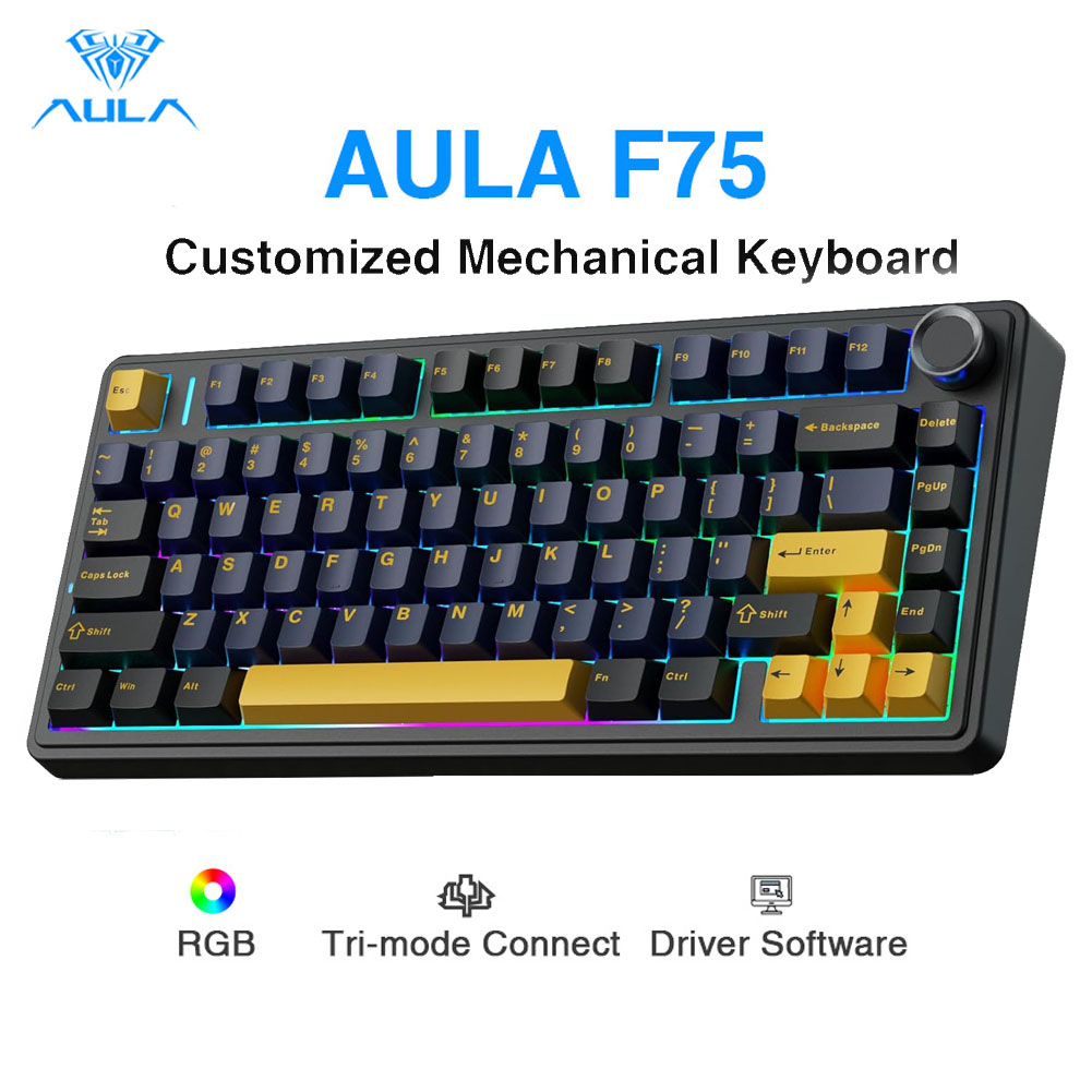 Aula F75 メカニカルキーボード、完全ホットスワップ対 - Gaming Keyboard No Number Pad のレビューと価格