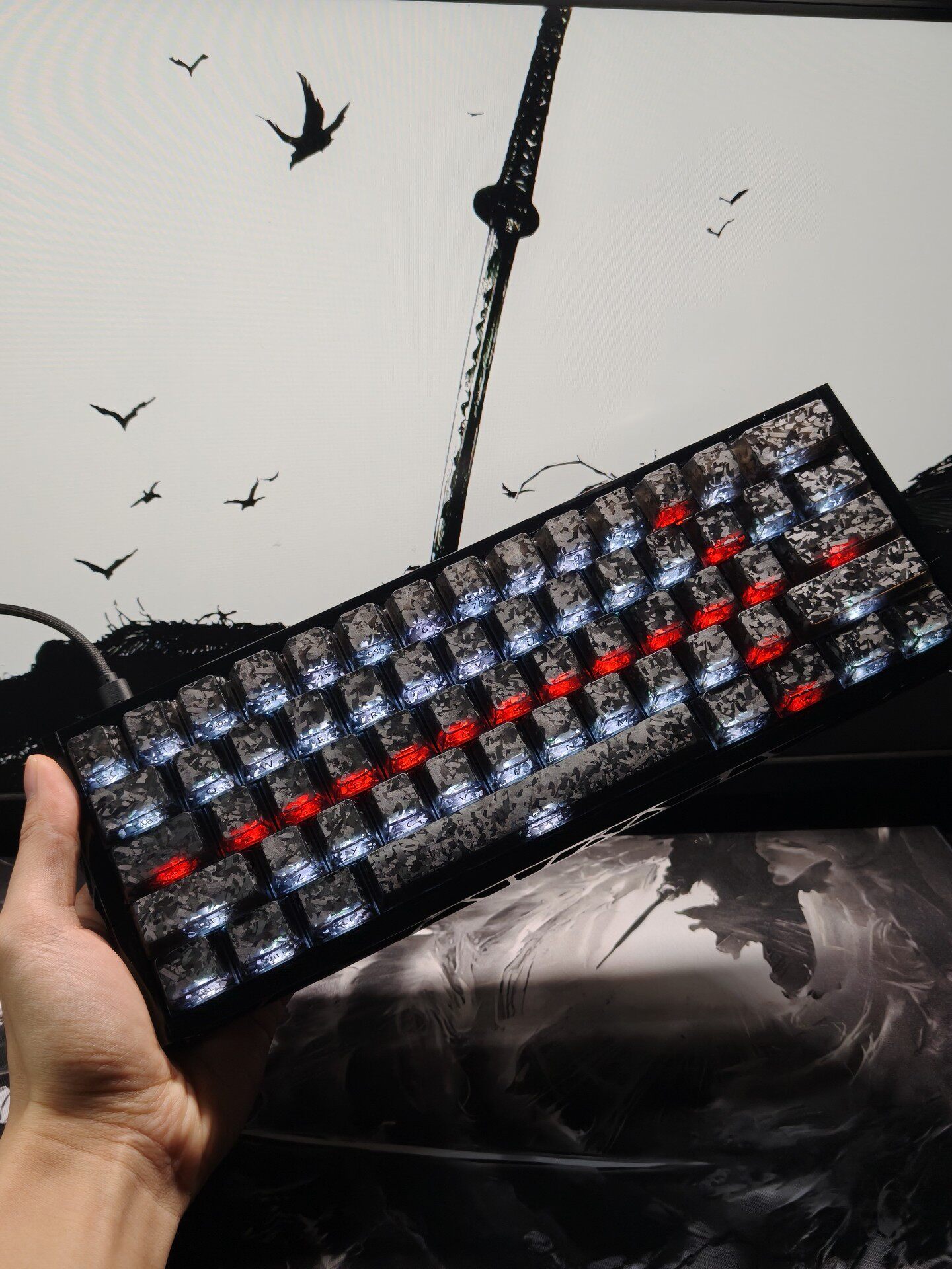 カスタム60%レイアウトコンパクトゲーミングRGB磁気軸キー - Gaming Keyboard No Number Pad のレビューと価格