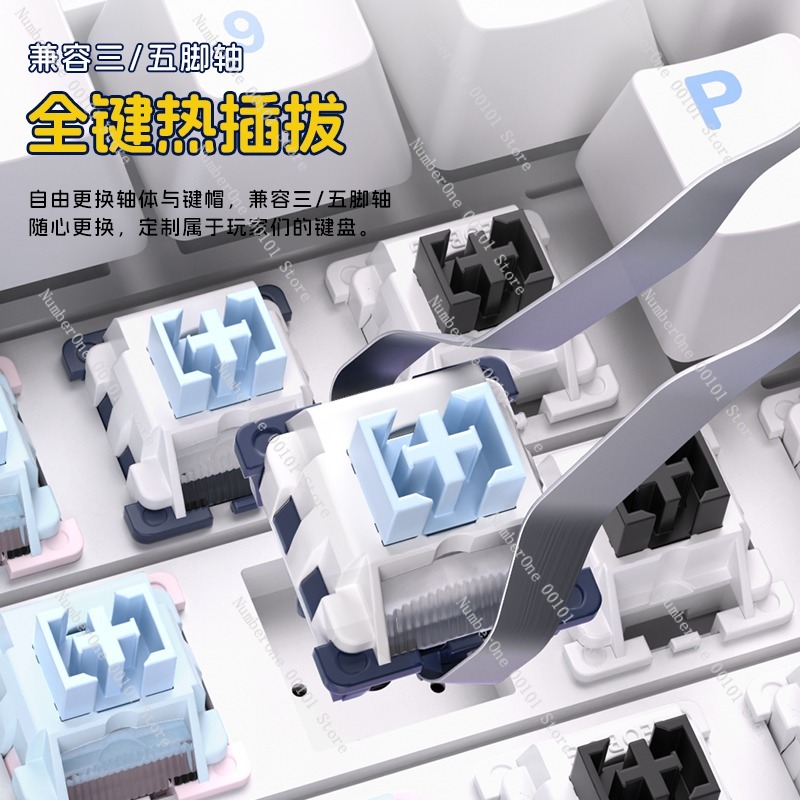 アルミニウム合金メカニカルキーボード、ワイヤレス3モードBl - Gaming Keyboard Mechanical Wireless のレビューと価格