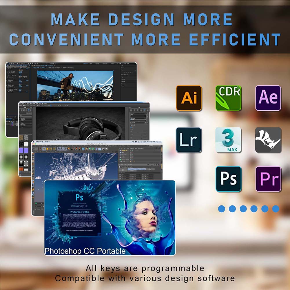 3キー1ノブ/4キー Photoshop ゲーミングキーパッ - Gaming Keyboard 1 Hand のレビューと価格